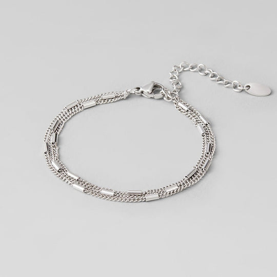Bracelet Alia en Argent Superposé