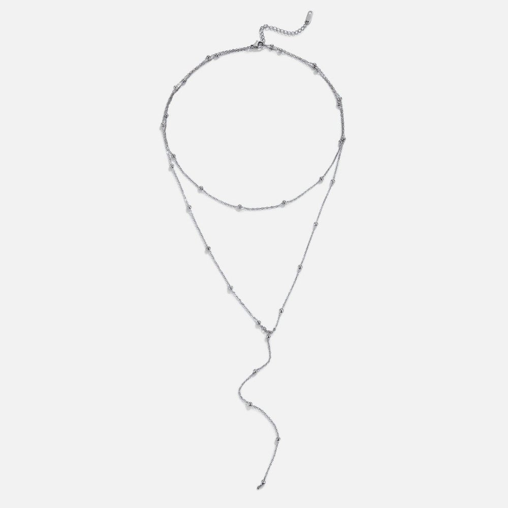 Collier à Frange Amara en Argent Superposé