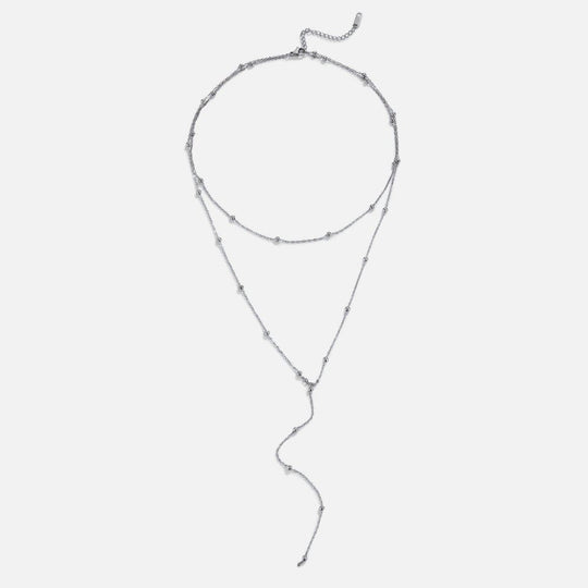 Collier à Frange Amara en Argent Superposé