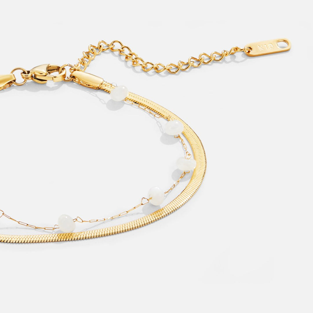 Bracelet de Cheville Chaîne Serpent en Or