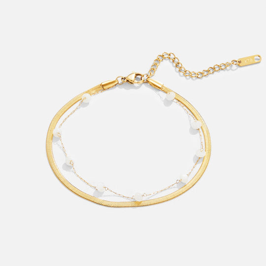 Bracelet de Cheville Chaîne Serpent en Or