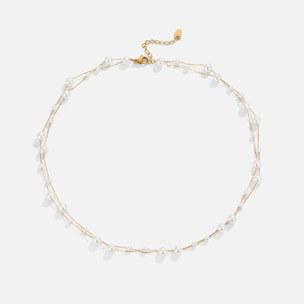 Collier en perles tori superposées