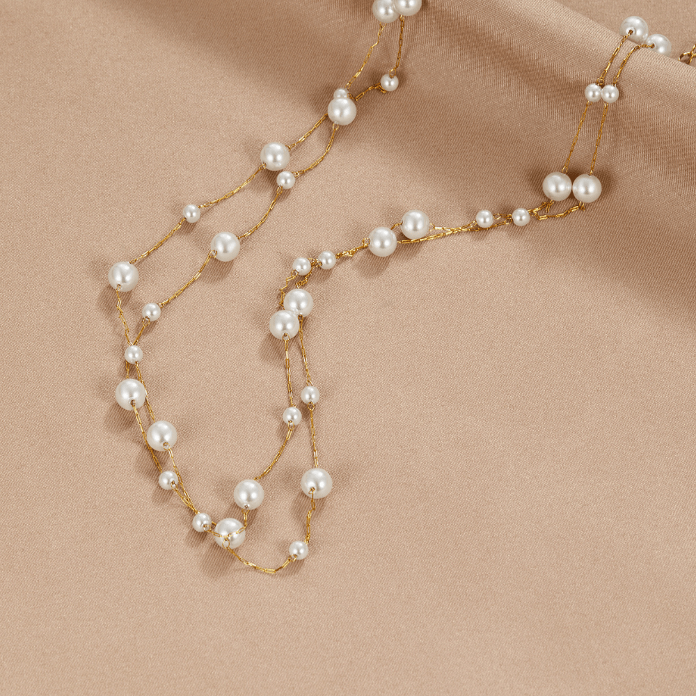 Collier en perles tori superposées