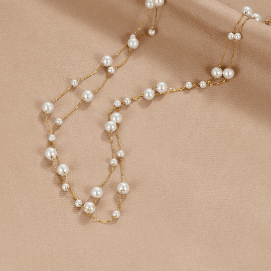 Collier en perles tori superposées