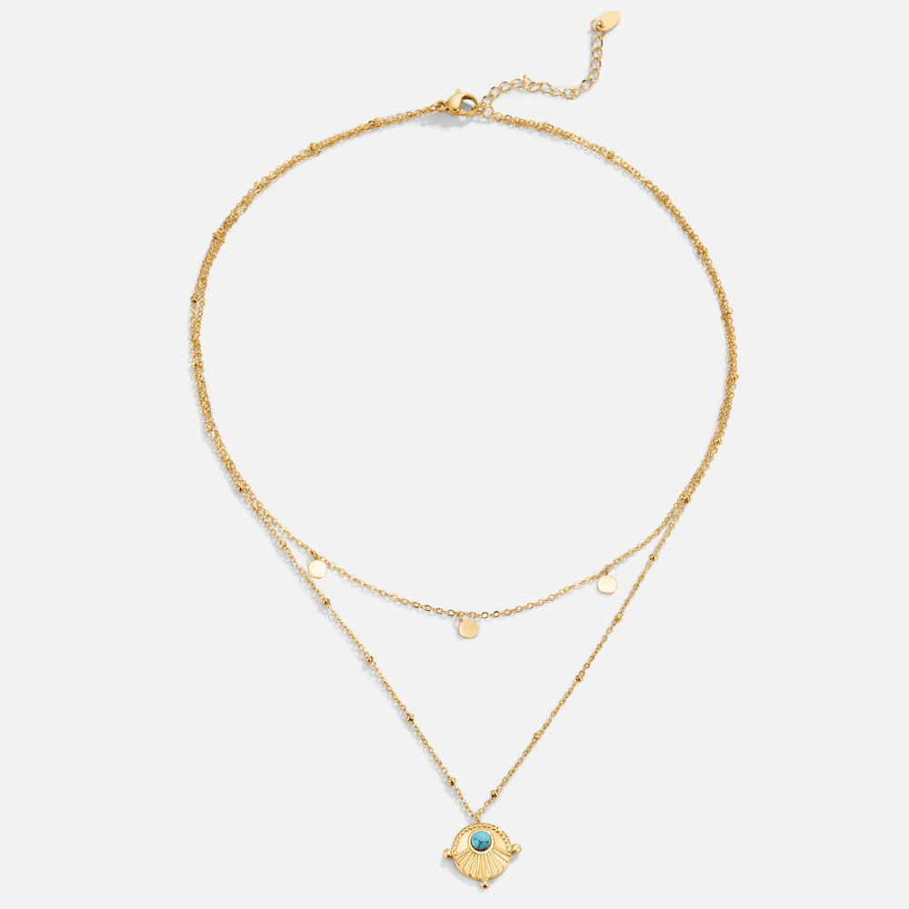 Collier Turquoise Superposé