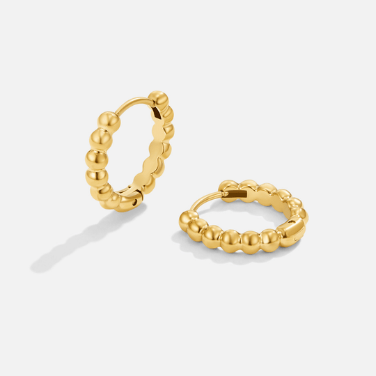Boucles d'Oreilles Créoles Perles Leona en Or