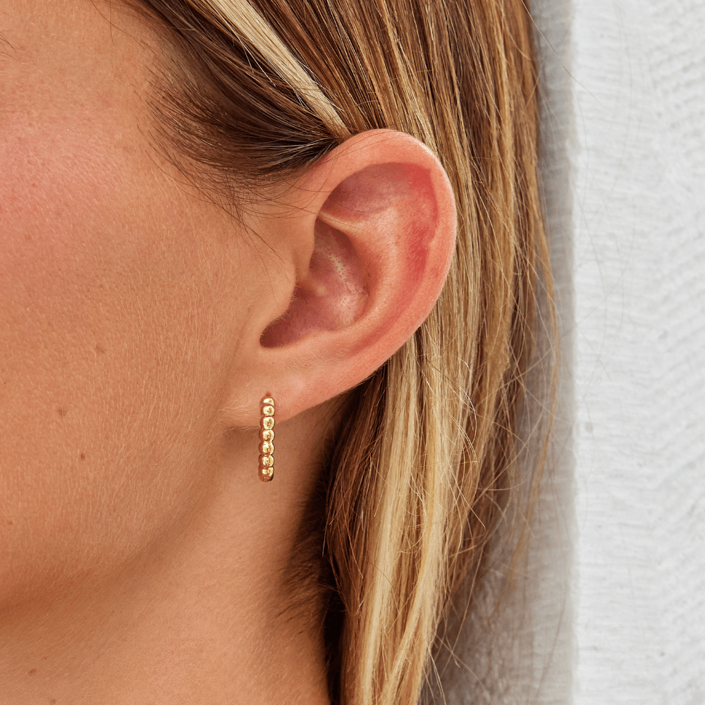 Boucles d'Oreilles Créoles Perles Leona en Or
