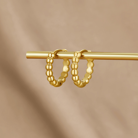 Boucles d'Oreilles Créoles Perles Leona en Or