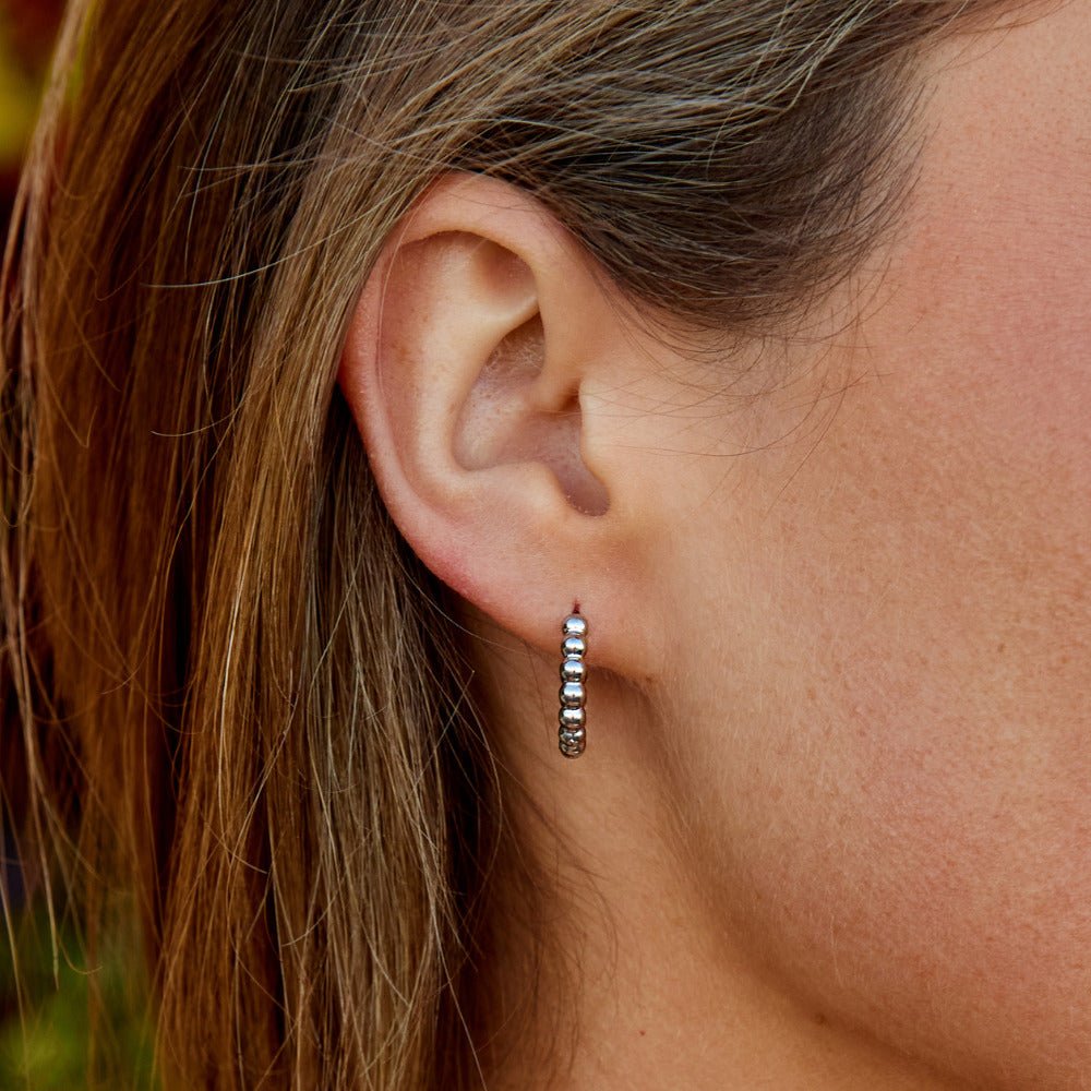 Boucles d'oreilles créoles en argent Leona