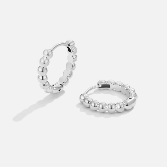 Boucles d'oreilles créoles en argent Leona