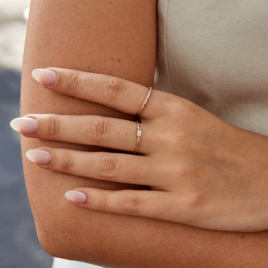 Bague en Cristal Leonore Baguette