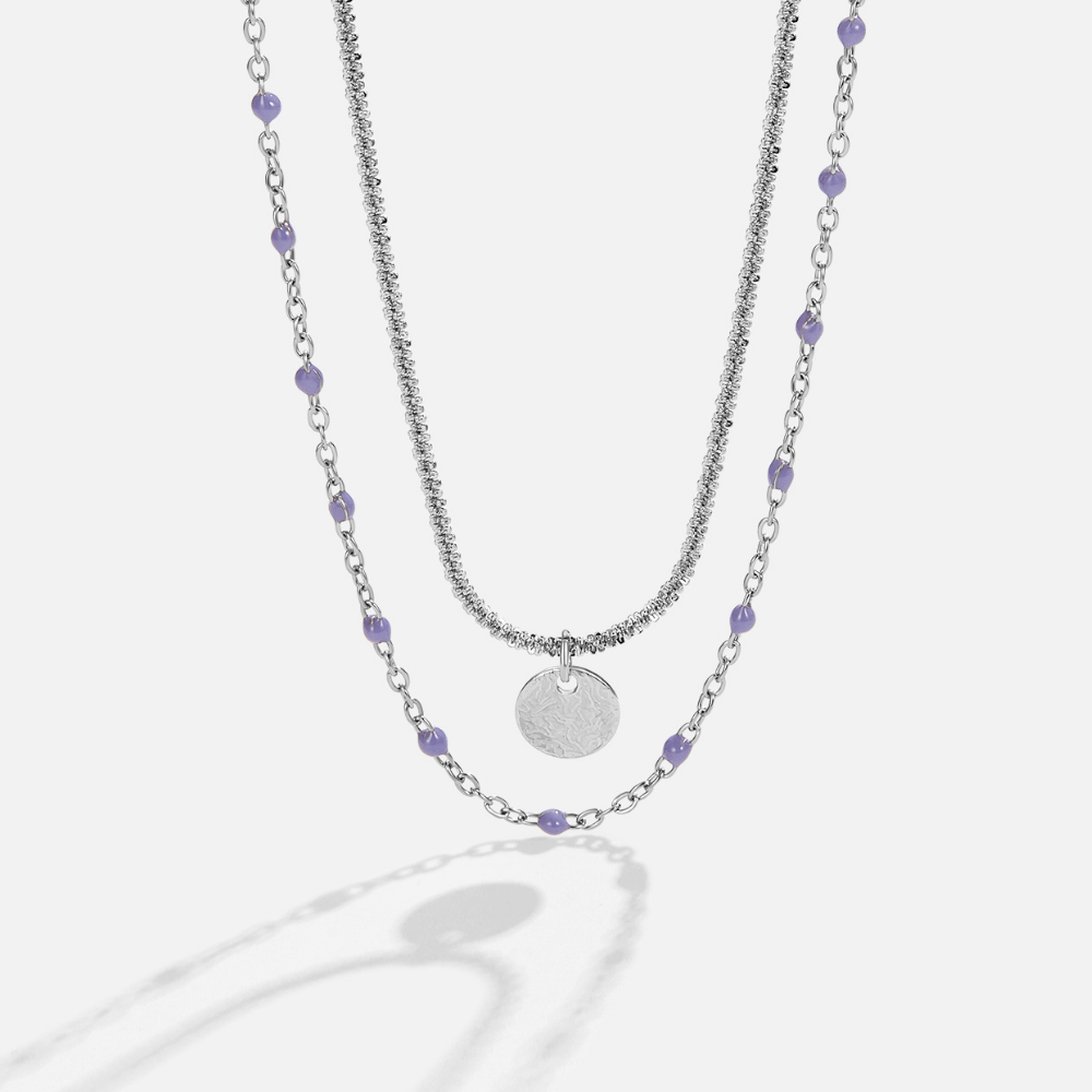 Collier en perles de pièce en argent Lia