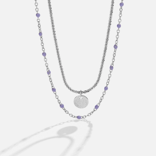 Collier en perles de pièce en argent Lia