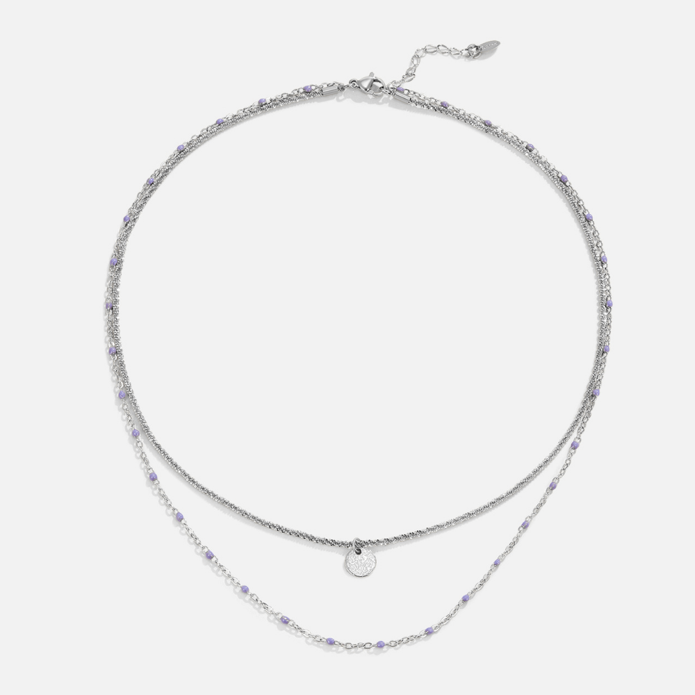 Collier en perles de pièce en argent Lia