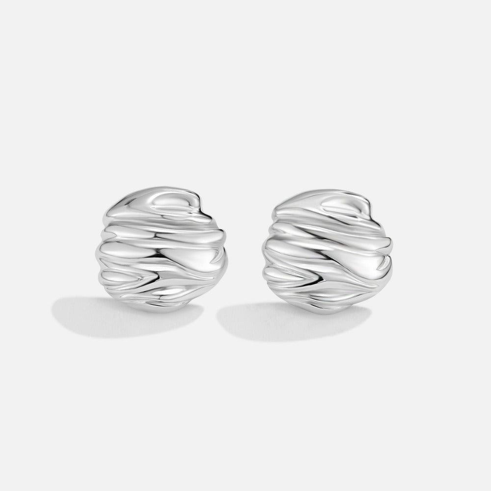 Boucles d'oreilles en argent plissé Lila