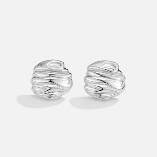 Boucles d'oreilles en argent plissé Lila