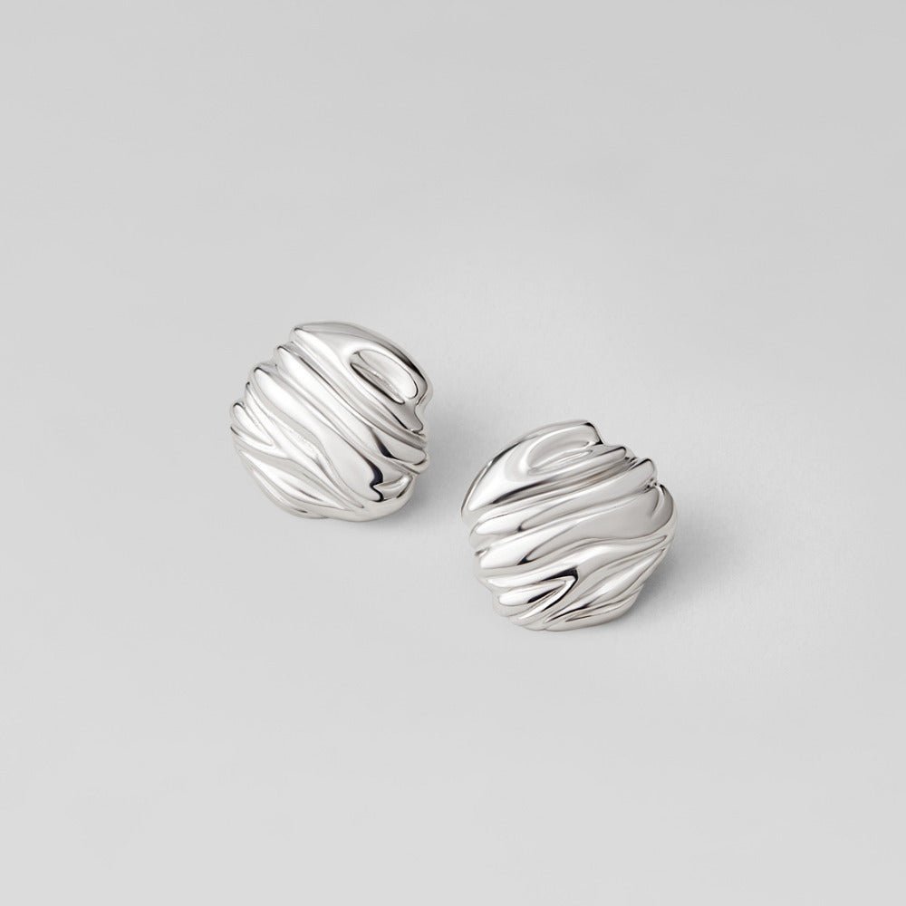 Boucles d'oreilles en argent plissé Lila