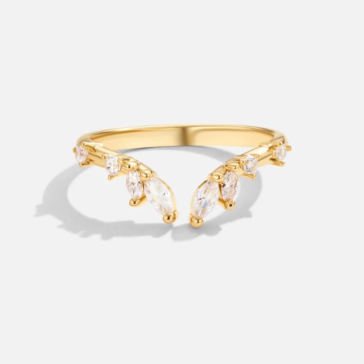 Bague Vigne en Cristal d'Or Lily