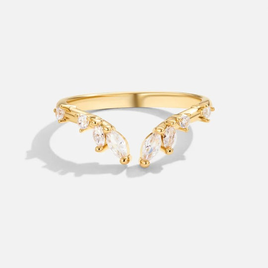 Bague Vigne en Cristal d'Or Lily
