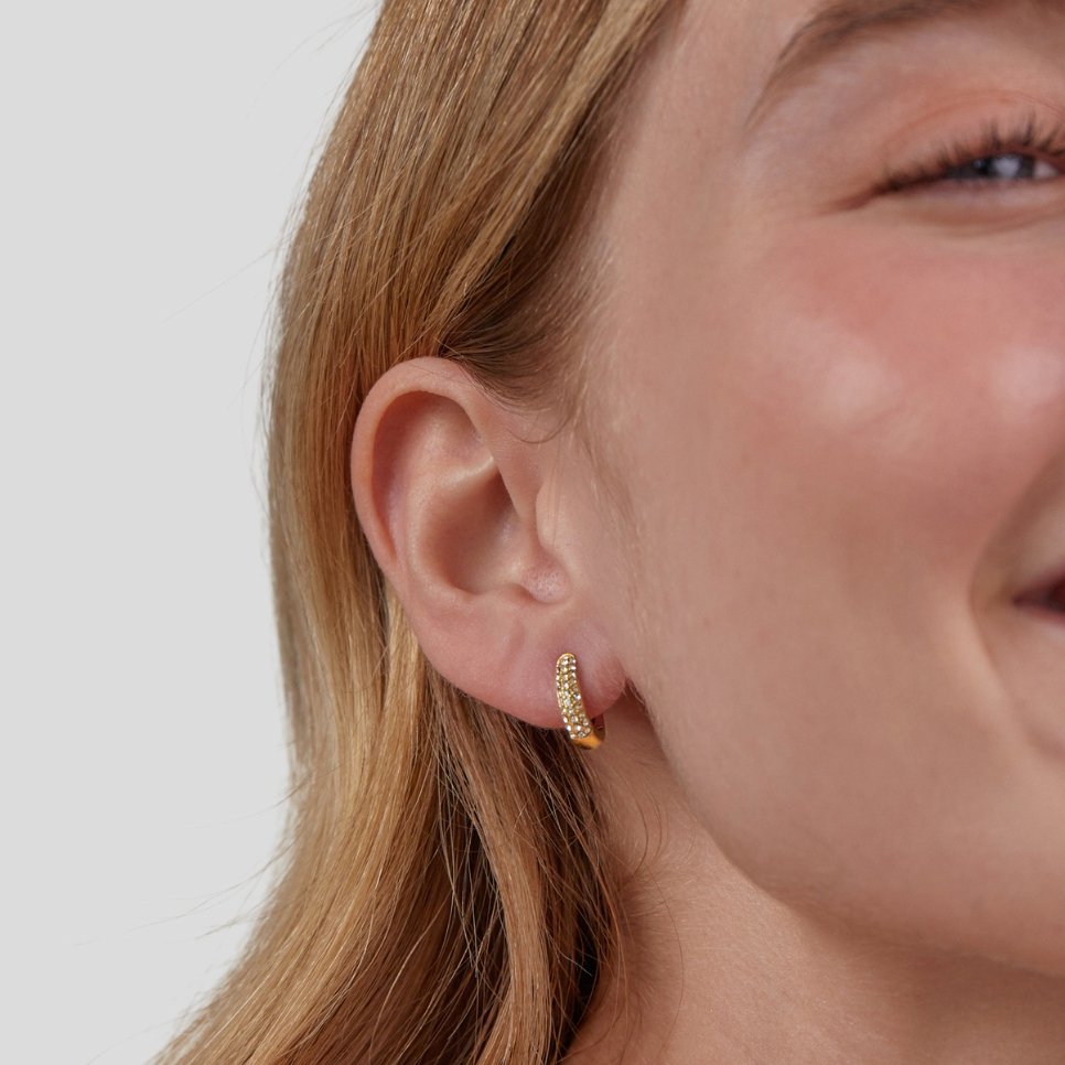 Boucles d'oreilles créoles en cristal Lily