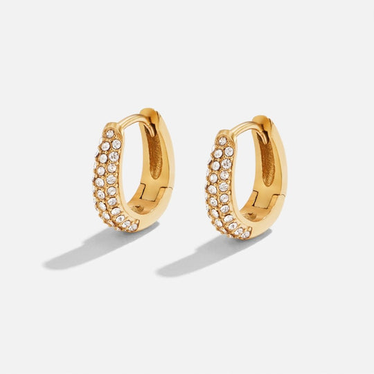 Boucles d'oreilles créoles en cristal Lily