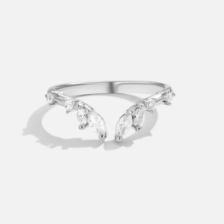 Bague Argent Vigne Cristal Lily