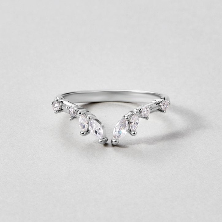 Bague Argent Vigne Cristal Lily