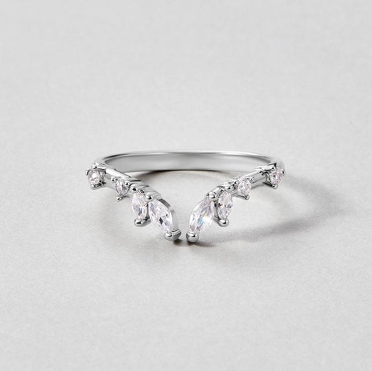 Bague Argent Vigne Cristal Lily