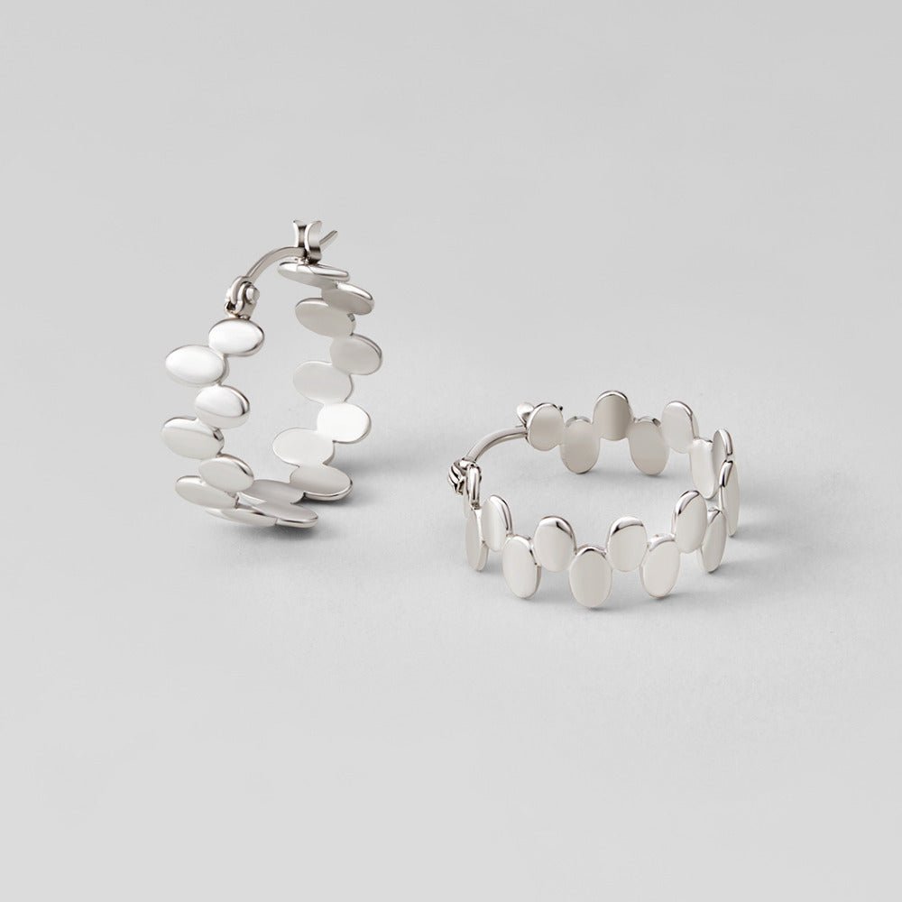 Boucles d'oreilles créoles en argent Monet Link