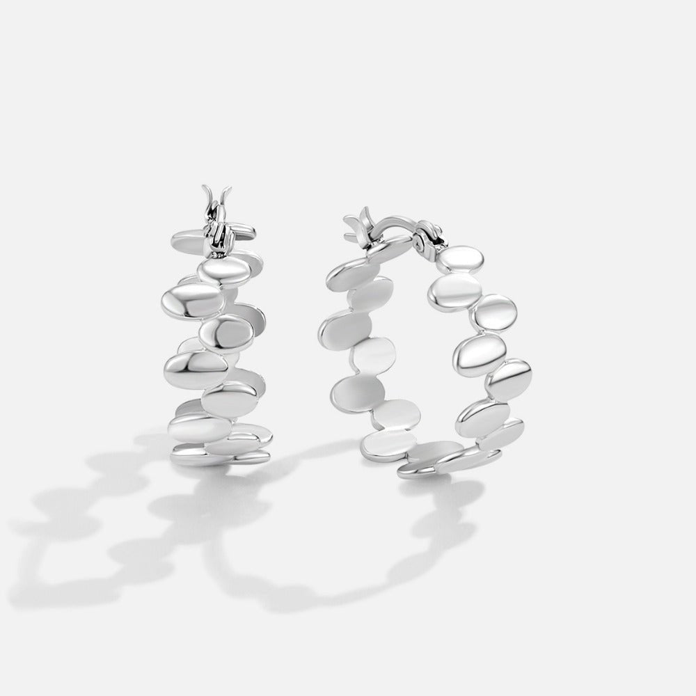 Boucles d'oreilles créoles en argent Monet Link