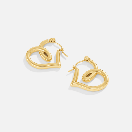Boucles d'oreilles créoles en forme de cœur torsadé Lira