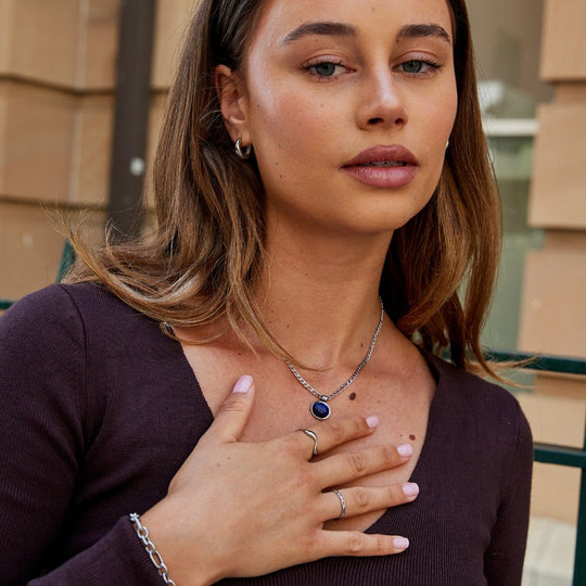 Collier en argent Liza Lapis Lazuli
