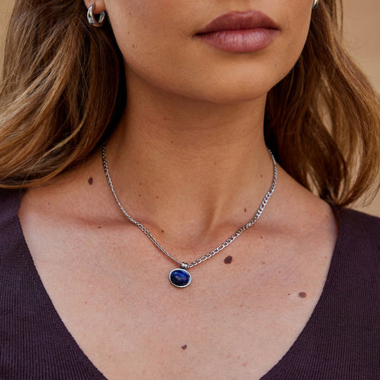 Collier en argent Liza Lapis Lazuli