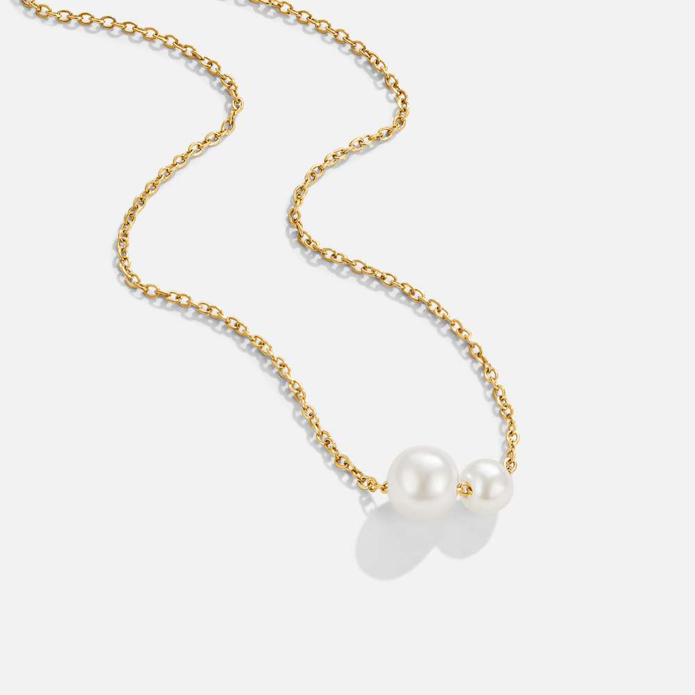 Collier Pendentif Double Perle Louise