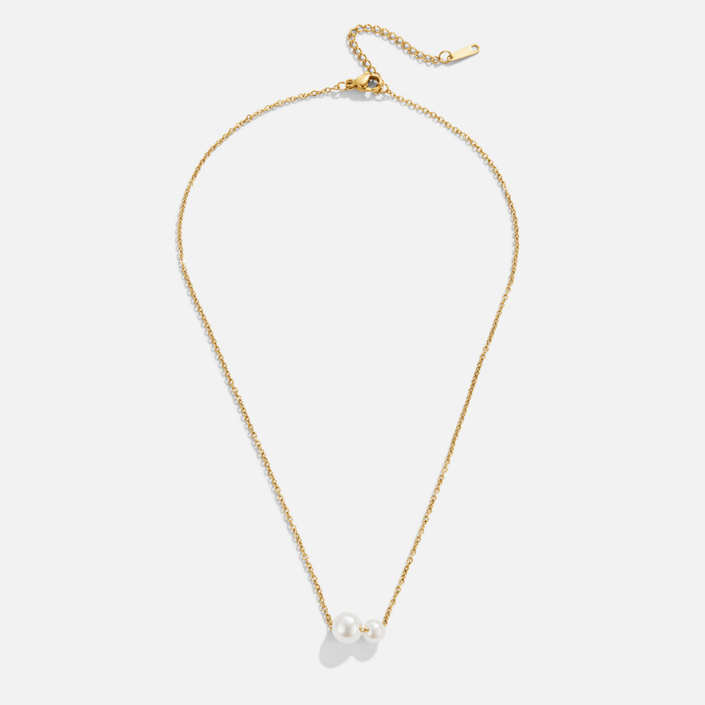 Collier Pendentif Double Perle Louise