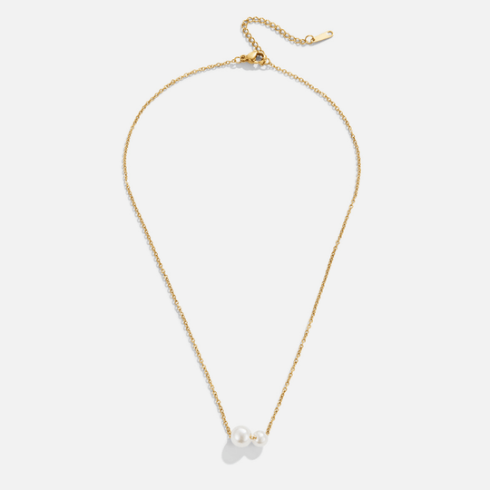 Collier Pendentif Double Perle Louise