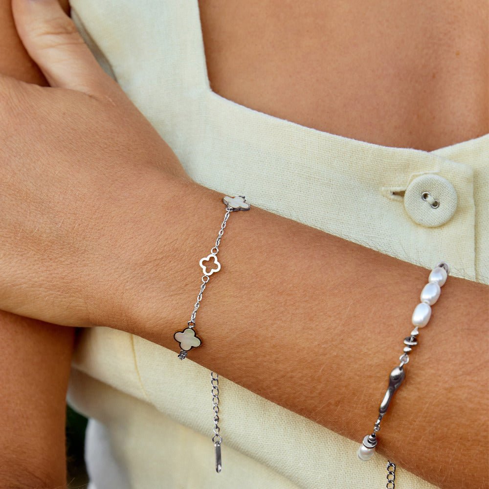 Bracelet Argent Trèfle Lucia