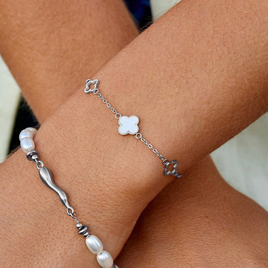Bracelet Argent Trèfle Lucia