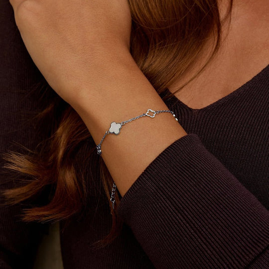 Bracelet Argent Trèfle Lucia