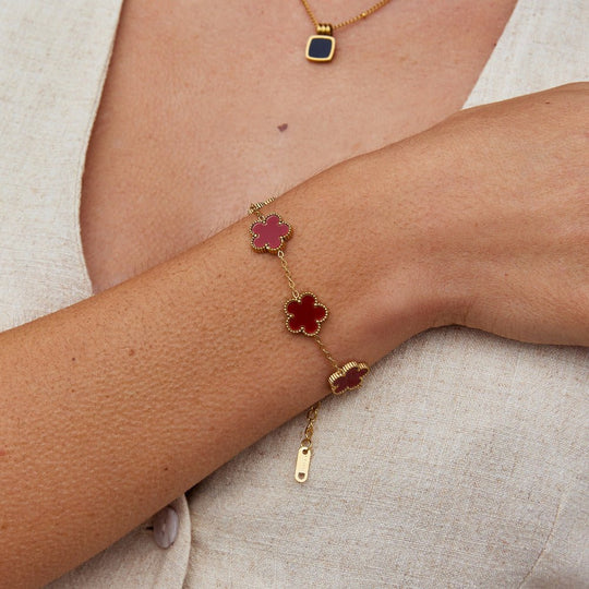 Bracelet Trèfle Rouge Chanceux