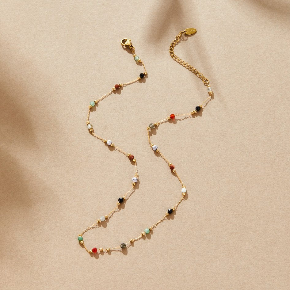 Collier en Pierre Perlé Lulu