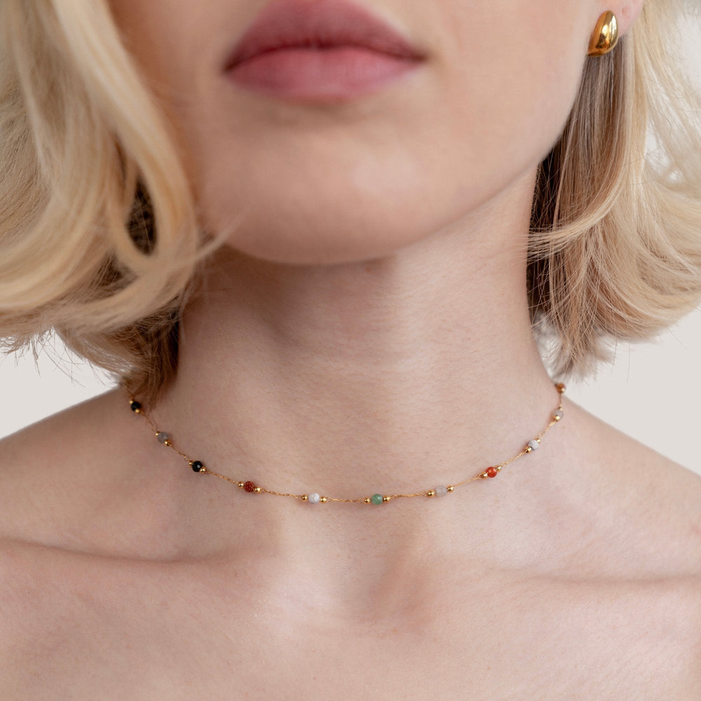 Collier en Pierre Perlé Lulu