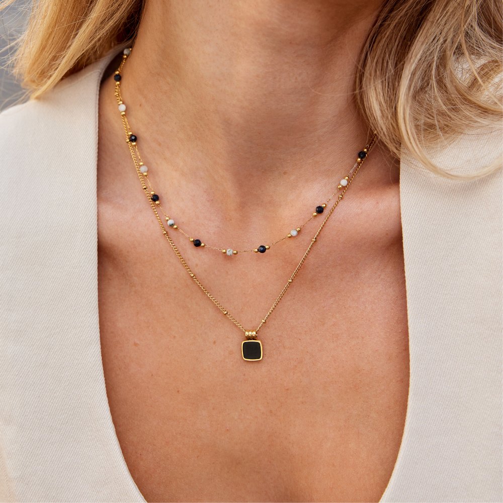Collier en pierre perlé Lulu Midnight