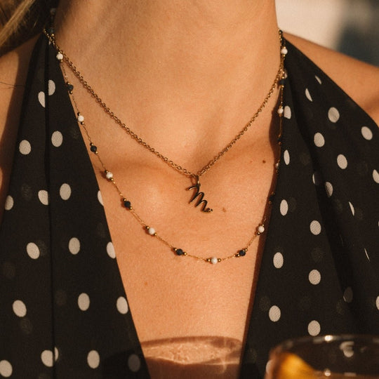 Collier en pierre perlé Lulu Midnight