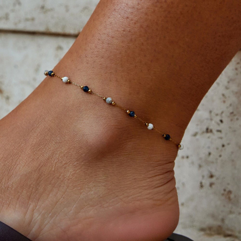 Bracelet de cheville en pierre naturelle Lulu