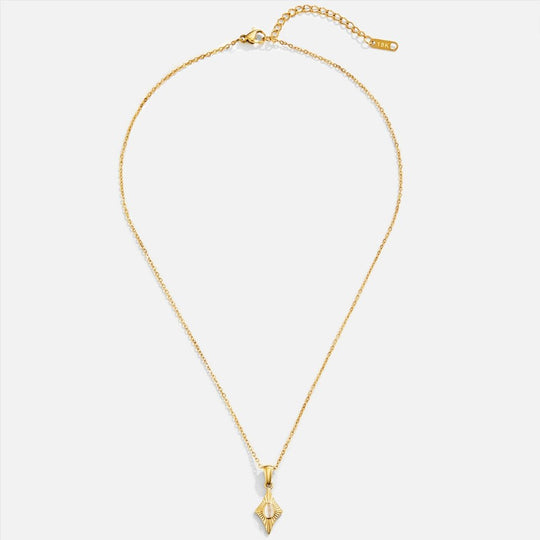 Collier en Or avec Opale Blanche Luna