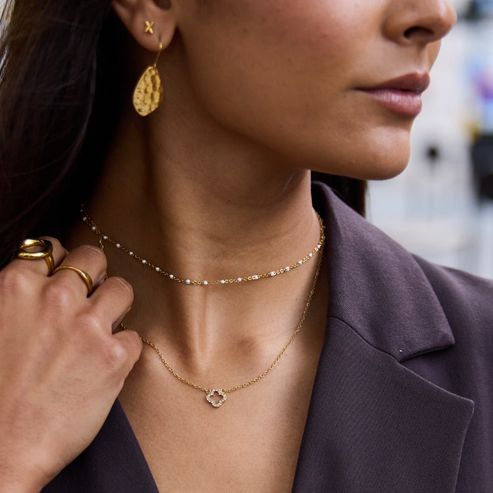 Collier Trèfle en Cristal de Luxe
