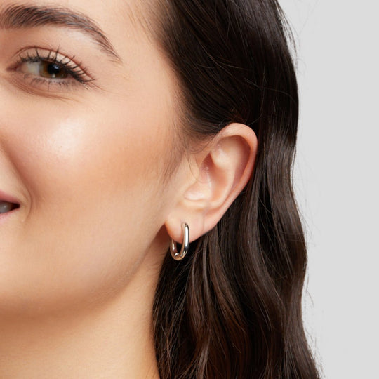 Boucles d'oreilles créoles en argent Madison