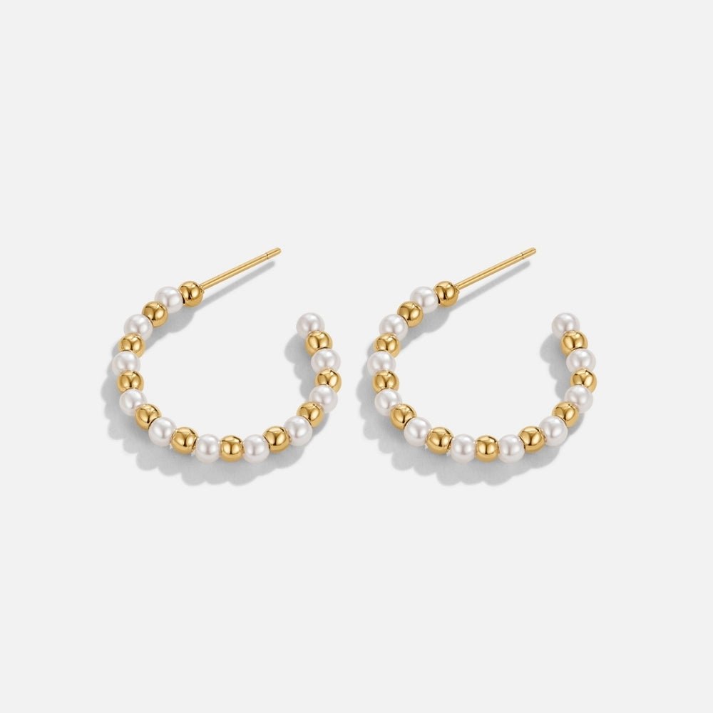 Boucles d'oreilles Maia en perles et en or