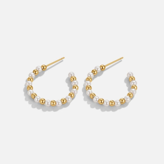 Boucles d'oreilles Maia en perles et en or